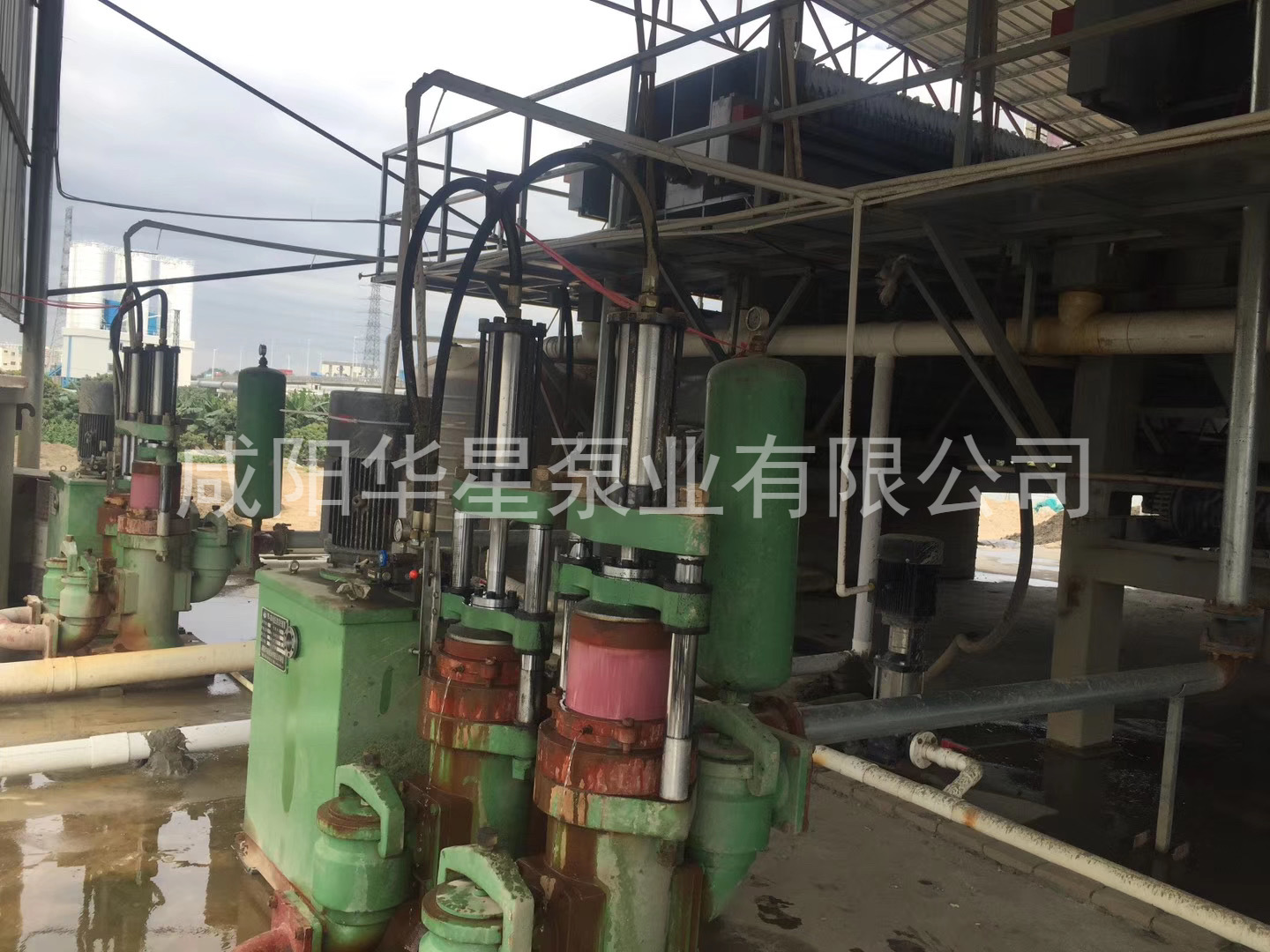 陶瓷柱塞泵使用現場河道調蓄池河道清淤現場 陶瓷柱塞泵使用現場河道調蓄池河道清淤現場